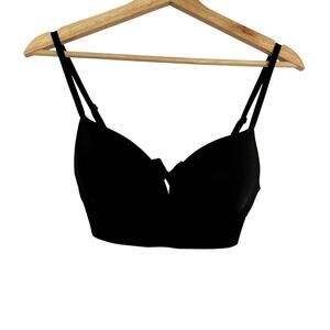 PINK Victoria's Secret black wear everywhere wireless push up padded 32D bra